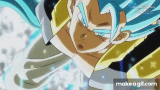 super dragon ball heroes ep 39(ssbe gogeta and ssj4 limit breaker gogeta vs  fu)4k ultra hd on Make a GIF