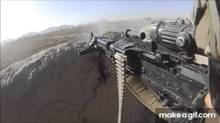 Bullets Whiz Close Over M240B Gunner on Make a GIF