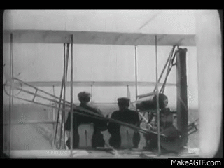 The Wright Brothers In Flight on Make a GIF
