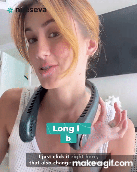 Best Portable Neck Fan on Make a GIF