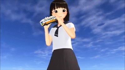 GIF anime schoolgirl - animated GIF on GIFER