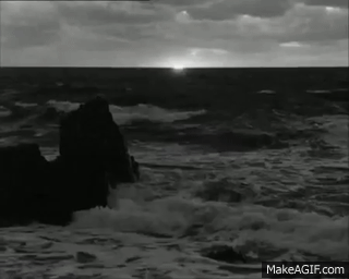 The Seventh Seal: The knight's first meeting with death on Make a GIF