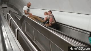Escalator Going Up Guy Down Down on Make a GIF