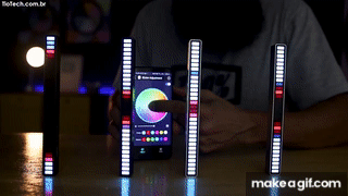Barra de Led Rítmica RGB Ideal para Seu Setup Gamer - TioTech on Make a GIF
