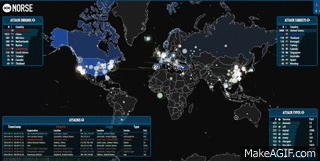 Norse Attack Map - Cyber Attack Map by Norse Security on Make a GIF