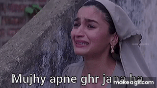 Mujhe Ghar Jaana Hai - Raazi | Alia Bhatt Crying meme on Make a GIF