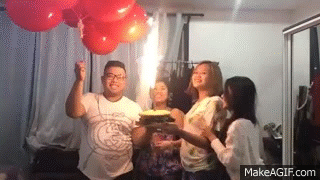 Birthday Surprise Balloon Explosion on Make a GIF