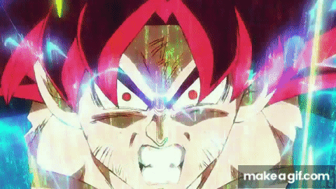 Dragonball Super - Goku Turns Super Saiyan Blue (Medium) on Make a GIF