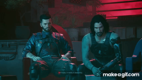 Cyberpunk 2077 - V Kills Himself - V and Johnny Give up on Make a GIF