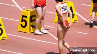 陸上 女子100m  フォームがきれい