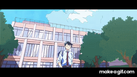 Good Morning Anime Midori Walking School GIF | GIFDB.com