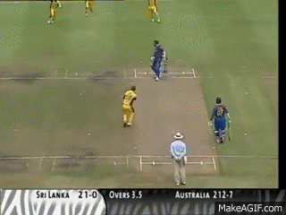Brett Lee 160.1kph (99.5mph) wicket vs Sri Lanka 2003 World Cup on Make a GIF