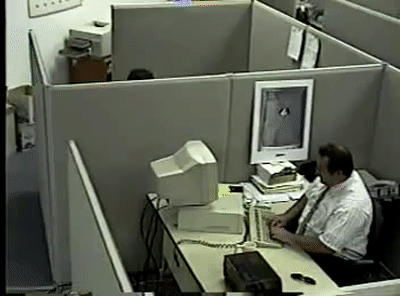 office man gets angry on Make a GIF