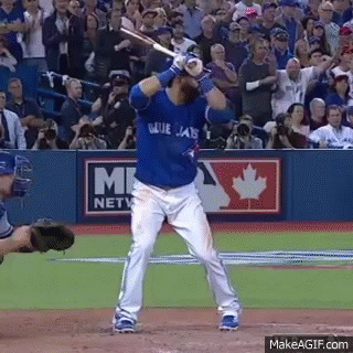 Jose Bautista Bat Flip after ALDS Game 5 Homerun on Make a GIF