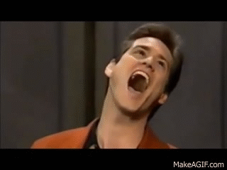Jim Carrey laughing on Make a GIF