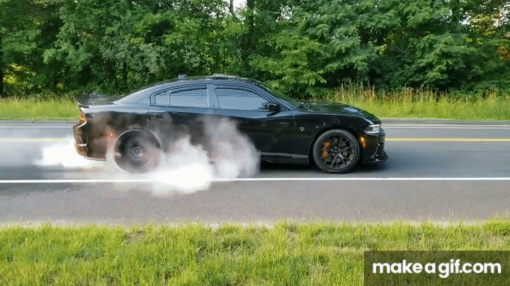 2016 Dodge Charger Srt Hellcat Monster Burnout 4K on Make a GIF