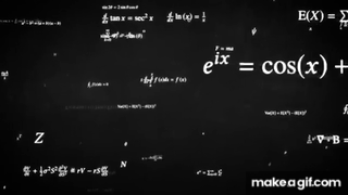 Flying Math Formula Equations Overlay Science Symbols on Blackboard 4K ...
