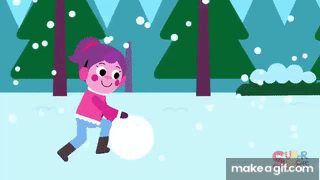 Let's Make A Snowman | Kids Winter Songs | Super Simple Songs on Make a GIF