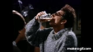 Seinfed: Inside Look where some of the actors discuss Kramer's smoking/drinking  on Make a GIF