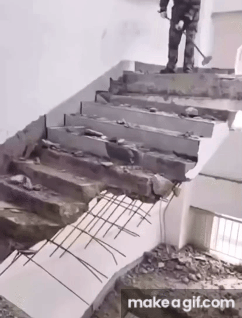 Left behind stairs on Make a GIF