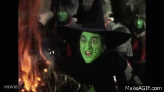 Wizard of Oz - Wicked Witch of the West Sets Fire to Scarecrow on Make a GIF