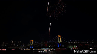 Tokyo Odaiba Rainbow Fireworks お台場レインボー花火 4k Ultra Hd On Make A Gif