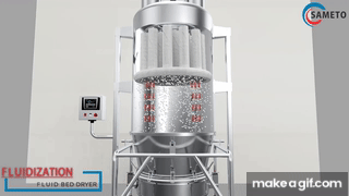 Fluid Bed Dryer FBD Animation | Pharmaceutical Dryer | Fluidized Bed Dryer  | Working Principle on Make a GIF