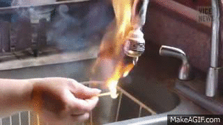 Fracking water on fire