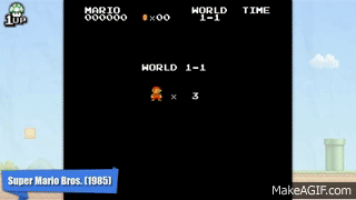 Evolution of First Levels in Mario games on Make a GIF