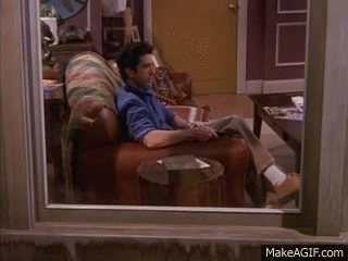 Friends - Ross 'Watching TV' bit on Make a GIF