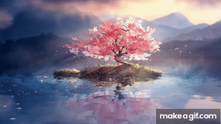 Lone Cherry Blossom ( Wallpaper - GIF ) on Make a GIF
