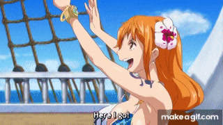 NAMI x ROBIN Volleyball Scene [One piece film Gold] 