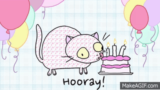 Happy Birthday Birthday Cake GIF - Happy Birthday Birthday Cake Birthday Cat  - Discover & Share GIFs