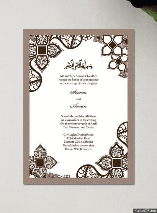 wedding invitation on Make a GIF
