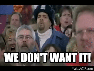 Jingle All the Way - We Don't Want It! on Make a GIF