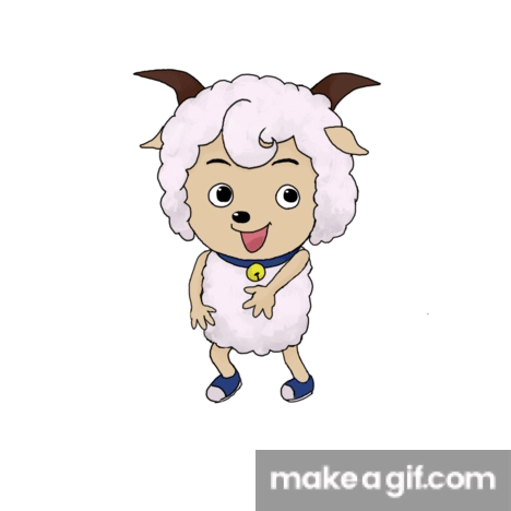 happy sheep on Make a GIF