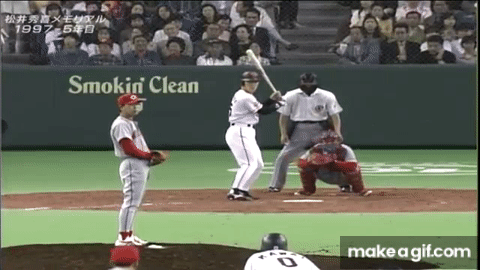 松井秀喜vs山﨑健 (1997年プロ入り通算100号ホームラン)