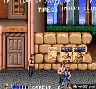 Double Dragon 1 arcade gameplay playthrough longplay 