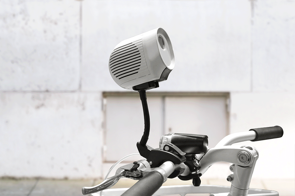 Baby clean air blower on stroller