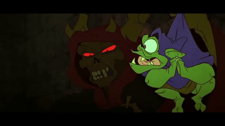 The Black Cauldron - The Horned King's Death - The Final battle on Make a  GIF