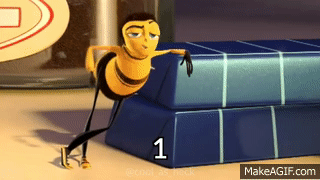 Barry Benson saying "ya like jazz?" 1,073,741,824 times on Make a GIF