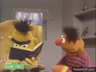 Sesame Street: Ernie Gets Bert to Exercise on Make a GIF