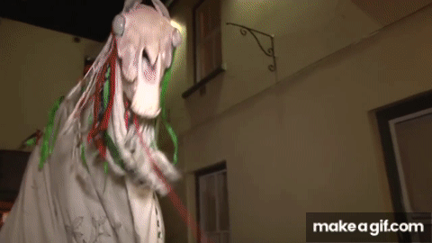 Mari Lwyd door on Make a GIF