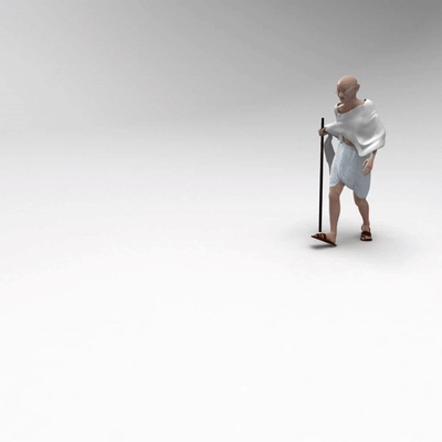Animated Mahatma Gandhi Dandi Yatra March (salt satyagraha) on Make a GIF
