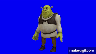 [MMD] Shrek Does the Fortnite Default Dance on a Blue Screen on Make a GIF