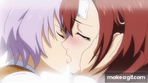 Goodnight Kiss Anime Couple Scums Wish GIF  GIFDBcom