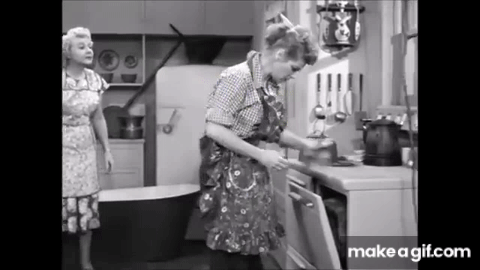 I Love Lucy Baking bread on Make a GIF