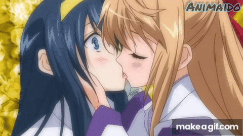 GIF anime kiss x - animated GIF on GIFER
