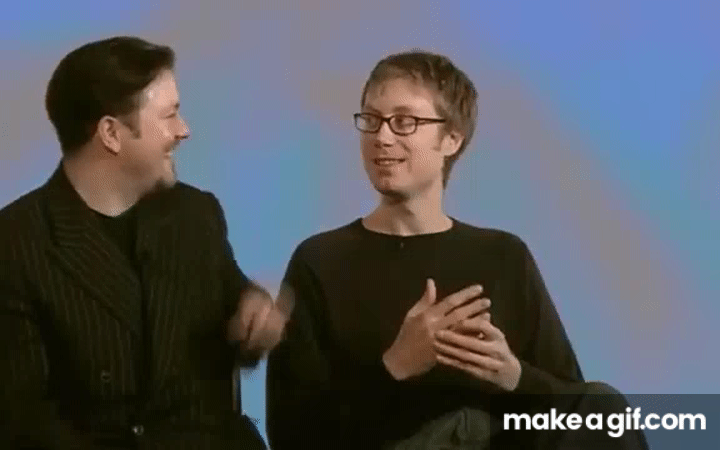 Ricky Gervais and Stephen Merchant (Part 1 of 3) on Make a GIF