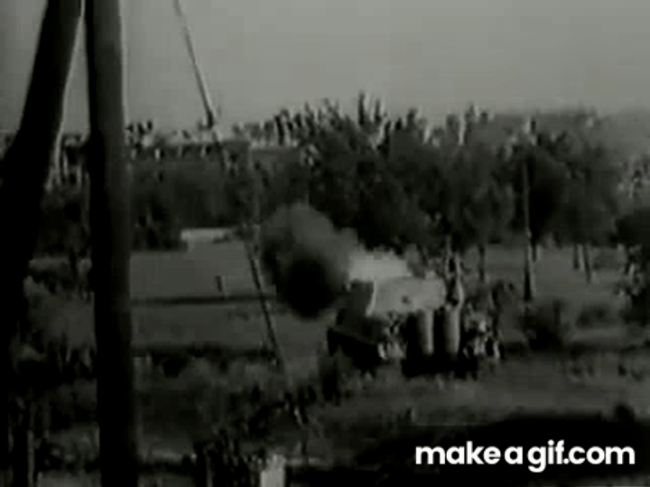 WW2 German Sturmtiger firing it's big gun on Make a GIF